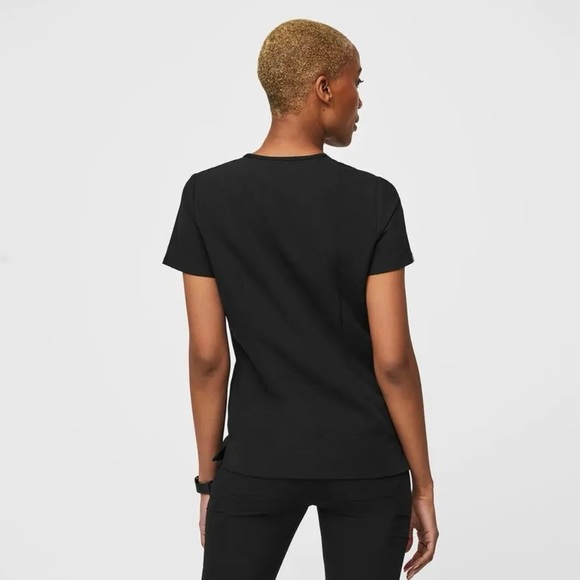 Figs Casma Three-Pocket Scrub Top Black Size XL - Picture 6 of 11